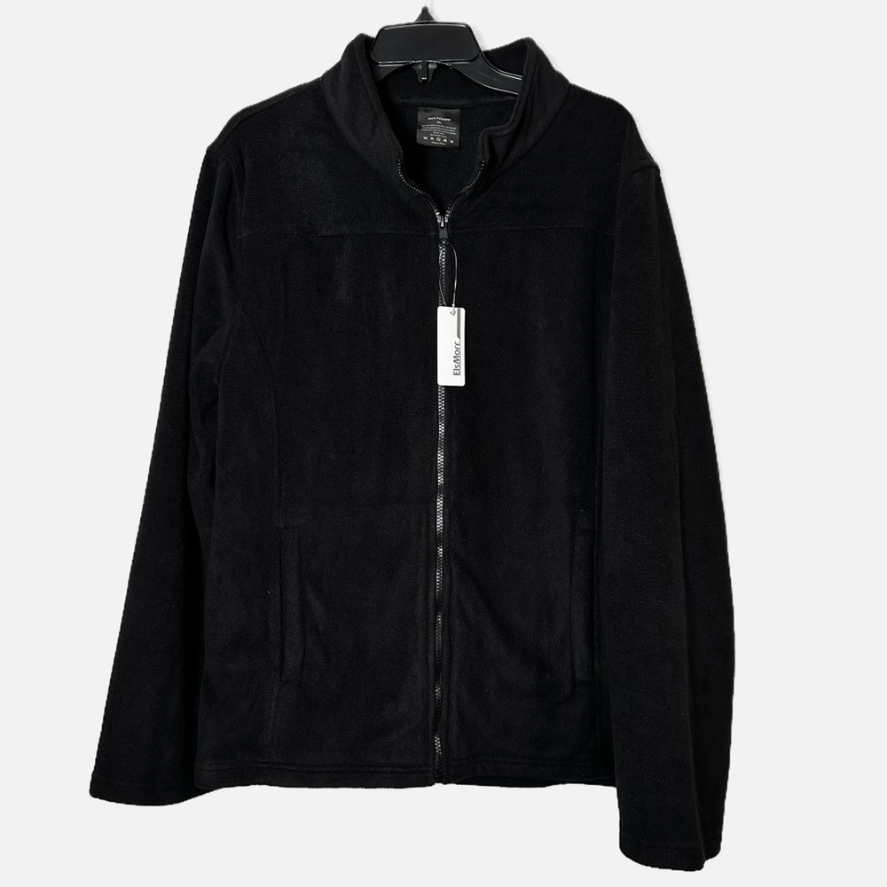 NWT ElsMorr Black Zip Up Jacket
